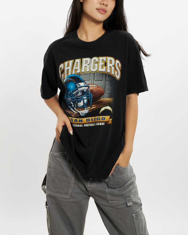 Vintage NFL San Diego Chargers Tee <br>S , The Real Deal , newtown, sydney, australia, thrift store, opshop, preloved, secondhand, sustainable, retro, antique, 70s, 80s, 90s, 2000s, 00s, fashion, clothing, streetwear, trendy, garment, style, boutique, store, shop, archive, sale, cheap, best, top