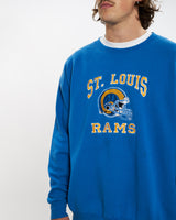 Vintage 90s NFL St. Louis Rams Sweatshirt <br>XL , The Real Deal , newtown, sydney, australia, thrift store, opshop, preloved, secondhand, sustainable, retro, antique, 70s, 80s, 90s, 2000s, 00s, fashion, clothing, streetwear, trendy, garment, style, boutique, store, shop, archive, sale, cheap, best, top