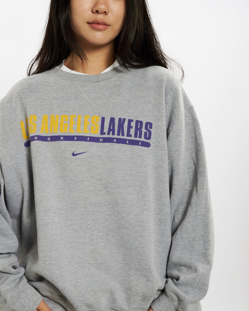 Vintage 90s Nike NBA Los Angeles Lakers Sweatshirt <br>M , The Real Deal , newtown, sydney, australia, thrift store, opshop, preloved, secondhand, sustainable, retro, antique, 70s, 80s, 90s, 2000s, 00s, fashion, clothing, streetwear, trendy, garment, style, boutique, store, shop, archive, sale, cheap, best, top