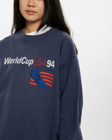 Vintage 1994 Usa World Cup Sweatshirt <br>M , The Real Deal , newtown, sydney, australia, thrift store, opshop, preloved, secondhand, sustainable, retro, antique, 70s, 80s, 90s, 2000s, 00s, fashion, clothing, streetwear, trendy, garment, style, boutique, store, shop, archive, sale, cheap, best, top