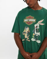 Vintage 1993 Looney Tunes x Harley Davidson Tee <br>L , The Real Deal , newtown, sydney, australia, thrift store, opshop, preloved, secondhand, sustainable, retro, antique, 70s, 80s, 90s, 2000s, 00s, fashion, clothing, streetwear, trendy, garment, style, boutique, store, shop, archive, sale, cheap, best, top