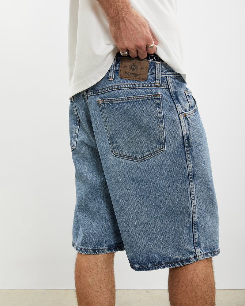 Vintage Wrangler Denim Shorts <br>34" , The Real Deal , newtown, sydney, australia, thrift store, opshop, preloved, secondhand, sustainable, retro, antique, 70s, 80s, 90s, 2000s, 00s, fashion, clothing, streetwear, trendy, garment, style, boutique, store, shop, archive, sale, cheap, best, top