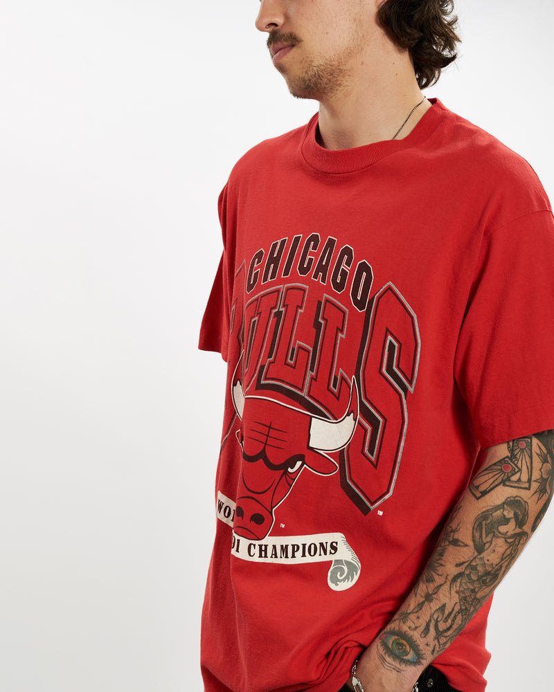 Vintage 90s Deadstock NBA Chicago Bulls Tee <br>XL , The Real Deal , newtown, sydney, australia, thrift store, opshop, preloved, secondhand, sustainable, retro, antique, 70s, 80s, 90s, 2000s, 00s, fashion, clothing, streetwear, trendy, garment, style, boutique, store, shop, archive, sale, cheap, best, top