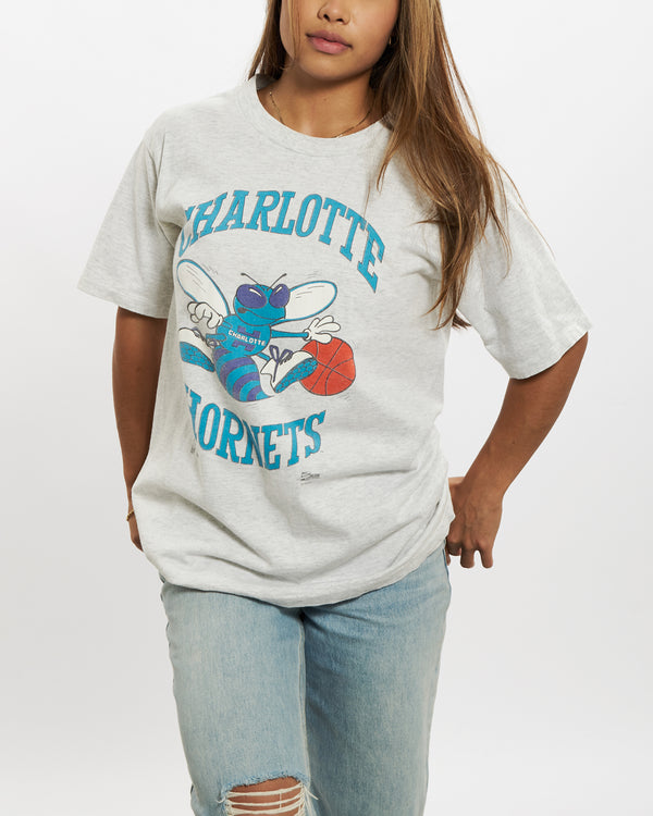 Vintage 90s Charlotte Hornets Tee <br>S , The Real Deal , newtown, sydney, australia, thrift store, opshop, preloved, secondhand, sustainable, retro, antique, 70s, 80s, 90s, 2000s, 00s, fashion, clothing, streetwear, trendy, garment, style, boutique, store, shop, archive, sale, cheap, best, top