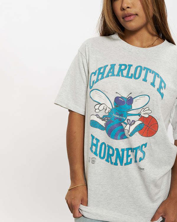 Vintage 90s Charlotte Hornets Tee <br>S , The Real Deal , newtown, sydney, australia, thrift store, opshop, preloved, secondhand, sustainable, retro, antique, 70s, 80s, 90s, 2000s, 00s, fashion, clothing, streetwear, trendy, garment, style, boutique, store, shop, archive, sale, cheap, best, top