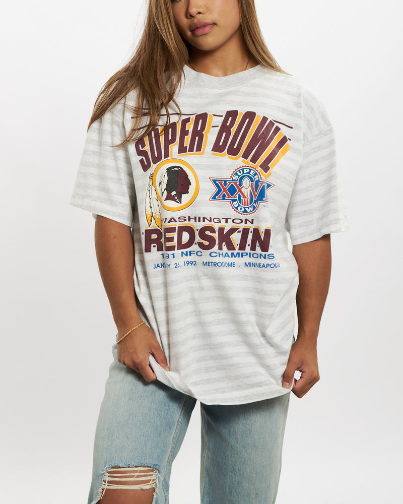 Vintage 1991 NFL Washington Redskins 'Super Bowl' Tee <br>S , The Real Deal , newtown, sydney, australia, thrift store, opshop, preloved, secondhand, sustainable, retro, antique, 70s, 80s, 90s, 2000s, 00s, fashion, clothing, streetwear, trendy, garment, style, boutique, store, shop, archive, sale, cheap, best, top