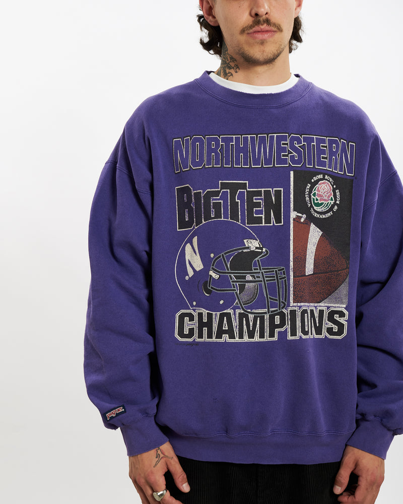 Vintage 90s Rosebowl Tournament 'Northwestern Champions' Sweatshirt <br>L