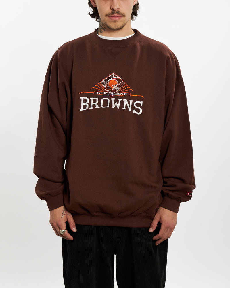 Vintage 90s NFL Cleveland Browns Sweatshirt <br>XL , The Real Deal , newtown, sydney, australia, thrift store, opshop, preloved, secondhand, sustainable, retro, antique, 70s, 80s, 90s, 2000s, 00s, fashion, clothing, streetwear, trendy, garment, style, boutique, store, shop, archive, sale, cheap, best, top