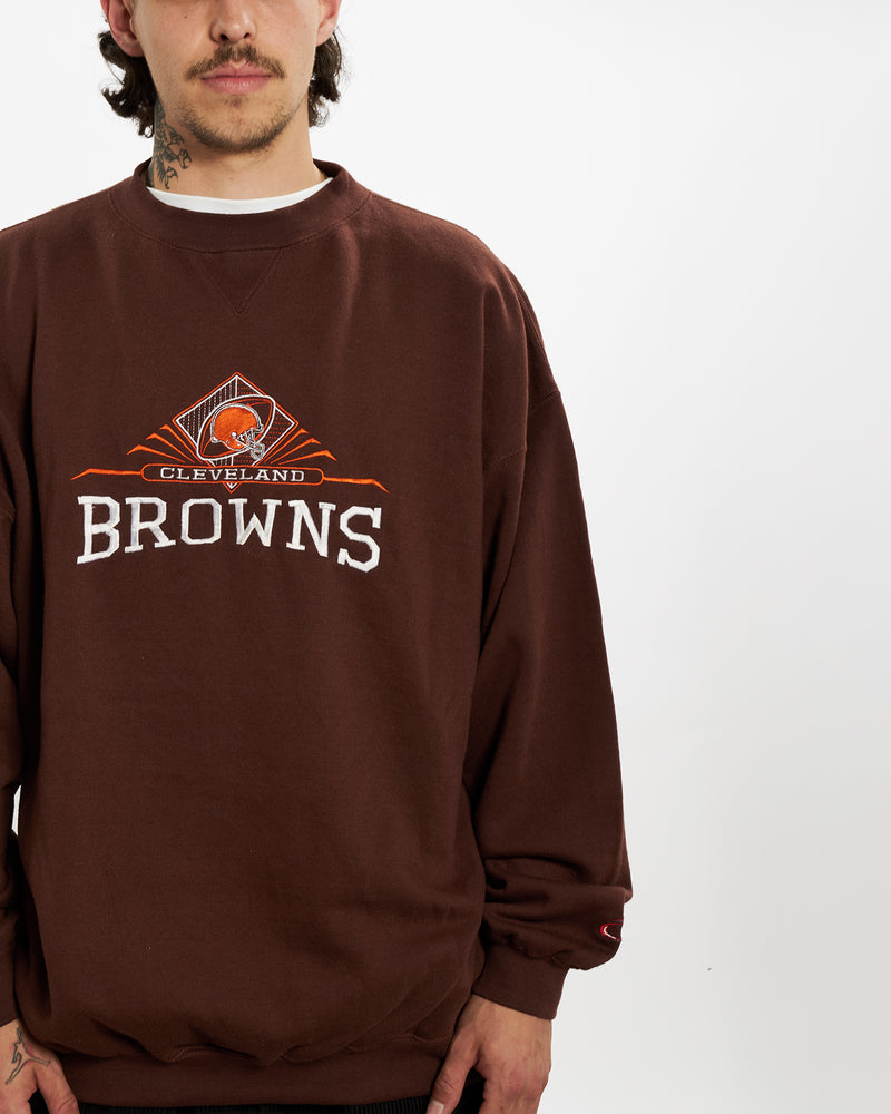 Vintage 90s NFL Cleveland Browns Sweatshirt <br>XL , The Real Deal , newtown, sydney, australia, thrift store, opshop, preloved, secondhand, sustainable, retro, antique, 70s, 80s, 90s, 2000s, 00s, fashion, clothing, streetwear, trendy, garment, style, boutique, store, shop, archive, sale, cheap, best, top