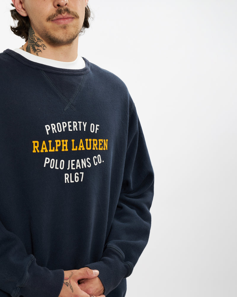 Vintage 90s Ralph Lauren Polo Jeans Co. Sweatshirt <br>L , The Real Deal , newtown, sydney, australia, thrift store, opshop, preloved, secondhand, sustainable, retro, antique, 70s, 80s, 90s, 2000s, 00s, fashion, clothing, streetwear, trendy, garment, style, boutique, store, shop, archive, sale, cheap, best, top