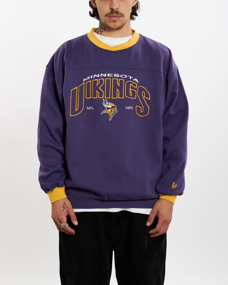 Vintage 90s NFL Minnesota Vikings Sweatshirt <br>L , The Real Deal , newtown, sydney, australia, thrift store, opshop, preloved, secondhand, sustainable, retro, antique, 70s, 80s, 90s, 2000s, 00s, fashion, clothing, streetwear, trendy, garment, style, boutique, store, shop, archive, sale, cheap, best, top