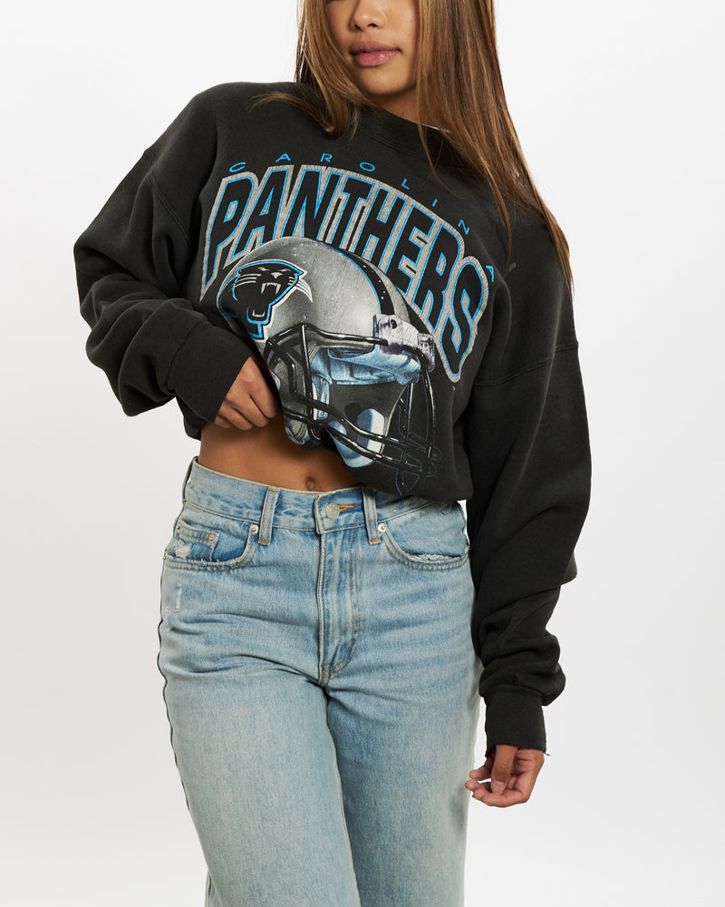 Vintage 90s NFL Carolina Panthers Cropped Sweatshirt <br>XS