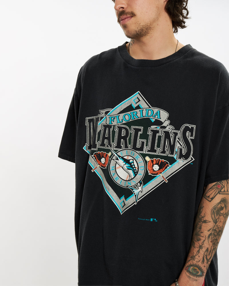 Vintage 90s MLB Florida Marlins Tee <br>L , The Real Deal , newtown, sydney, australia, thrift store, opshop, preloved, secondhand, sustainable, retro, antique, 70s, 80s, 90s, 2000s, 00s, fashion, clothing, streetwear, trendy, garment, style, boutique, store, shop, archive, sale, cheap, best, top