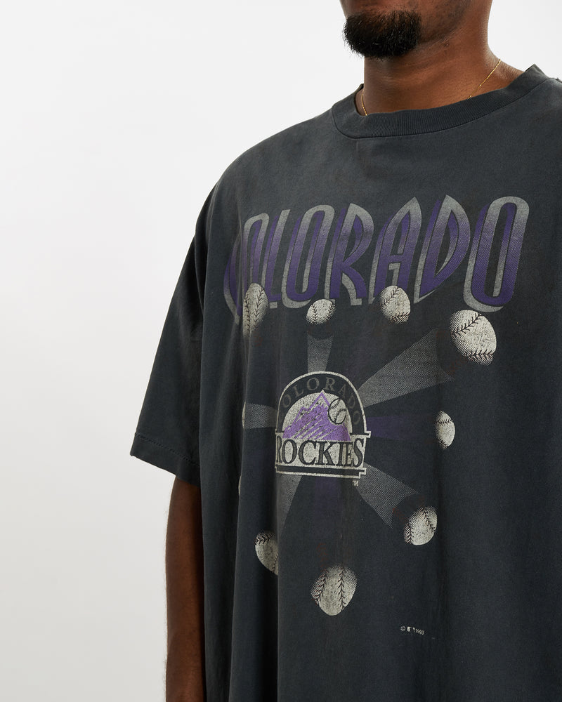 Vintage 1993 MLB Colorado Rockies Tee <br>XXL , The Real Deal , newtown, sydney, australia, thrift store, opshop, preloved, secondhand, sustainable, retro, antique, 70s, 80s, 90s, 2000s, 00s, fashion, clothing, streetwear, trendy, garment, style, boutique, store, shop, archive, sale, cheap, best, top