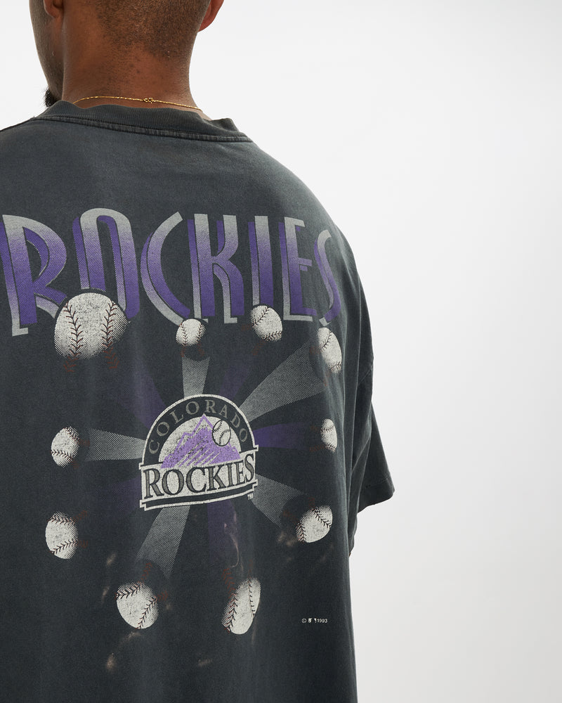 Vintage 1993 MLB Colorado Rockies Tee <br>XXL , The Real Deal , newtown, sydney, australia, thrift store, opshop, preloved, secondhand, sustainable, retro, antique, 70s, 80s, 90s, 2000s, 00s, fashion, clothing, streetwear, trendy, garment, style, boutique, store, shop, archive, sale, cheap, best, top