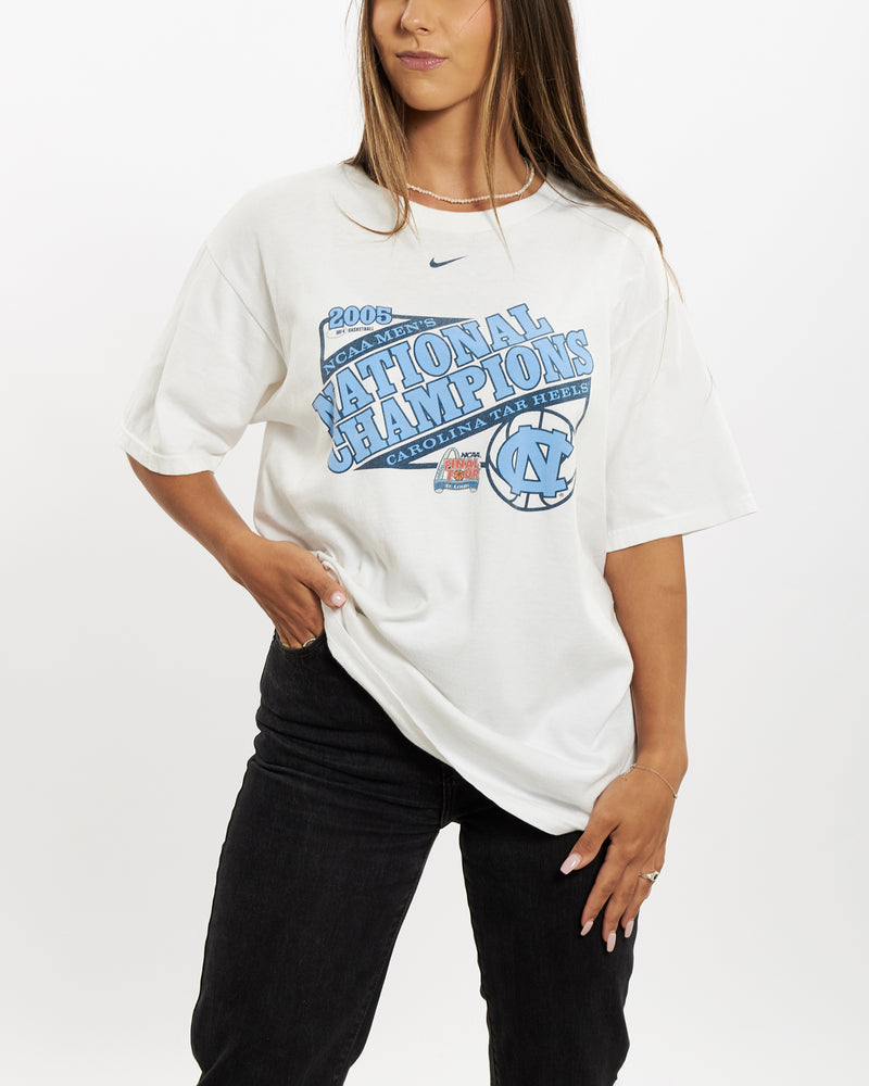 Vintage Nike UNC National Champions Tee <br>XS , The Real Deal , newtown, sydney, australia, thrift store, opshop, preloved, secondhand, sustainable, retro, antique, 70s, 80s, 90s, 2000s, 00s, fashion, clothing, streetwear, trendy, garment, style, boutique, store, shop, archive, sale, cheap, best, top