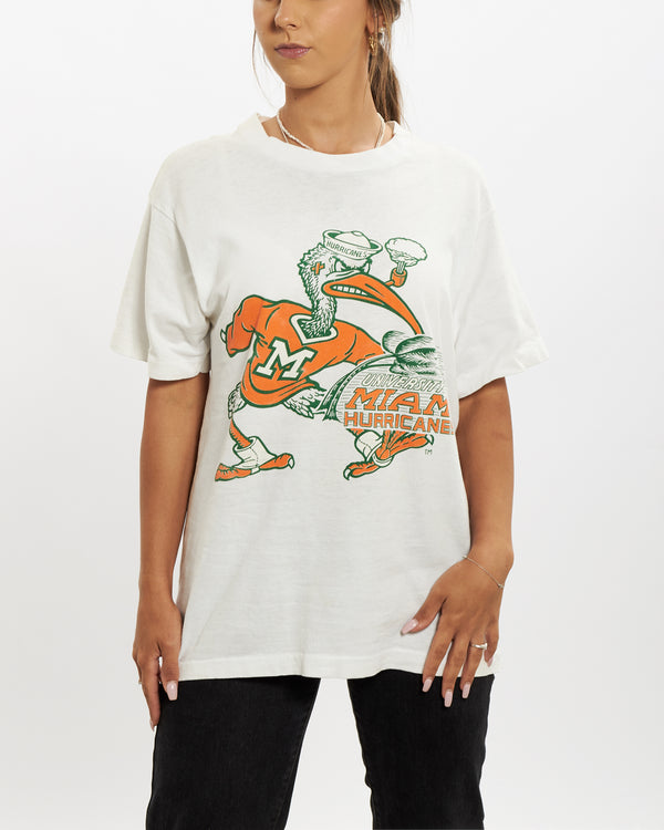 Vintage 90s NCAA Miami Hurricanes Tee <br>XS