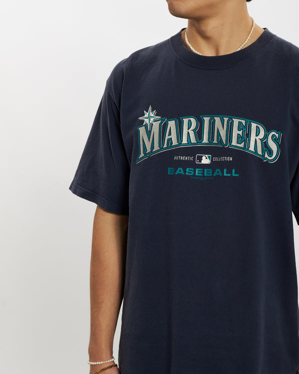 Vintage MLB Seattle Mariners Tee <br>L , The Real Deal , newtown, sydney, australia, thrift store, opshop, preloved, secondhand, sustainable, retro, antique, 70s, 80s, 90s, 2000s, 00s, fashion, clothing, streetwear, trendy, garment, style, boutique, store, shop, archive, sale, cheap, best, top