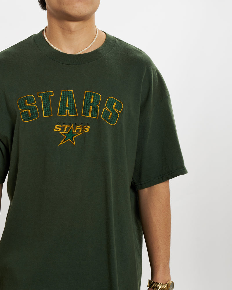 Vintage 90s NHL Dallas Stars Embroidered Tee <br>L