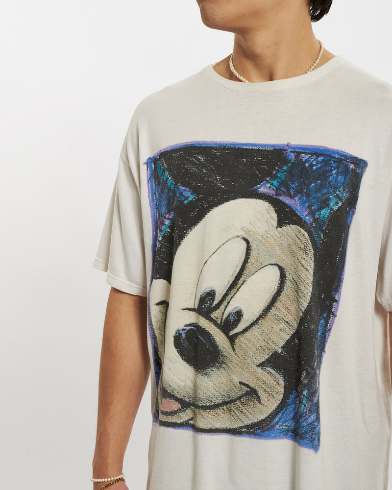 Vintage 90s Disney Mickey Mouse Tee <br>L , The Real Deal , newtown, sydney, australia, thrift store, opshop, preloved, secondhand, sustainable, retro, antique, 70s, 80s, 90s, 2000s, 00s, fashion, clothing, streetwear, trendy, garment, style, boutique, store, shop, archive, sale, cheap, best, top