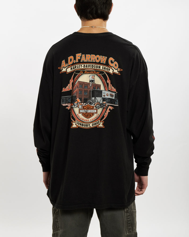 Vintage Harley Davidson Long Sleeve Tee <br>XL , The Real Deal , newtown, sydney, australia, thrift store, opshop, preloved, secondhand, sustainable, retro, antique, 70s, 80s, 90s, 2000s, 00s, fashion, clothing, streetwear, trendy, garment, style, boutique, store, shop, archive, sale, cheap, best, top