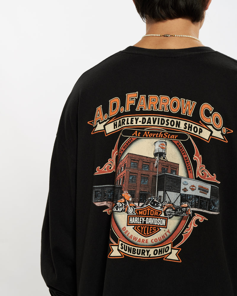 Vintage Harley Davidson Long Sleeve Tee <br>XL , The Real Deal , newtown, sydney, australia, thrift store, opshop, preloved, secondhand, sustainable, retro, antique, 70s, 80s, 90s, 2000s, 00s, fashion, clothing, streetwear, trendy, garment, style, boutique, store, shop, archive, sale, cheap, best, top