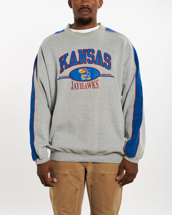 Vintage NCAA Kansas Jayhawks Sweatshirt <br>XL , The Real Deal , newtown, sydney, australia, thrift store, opshop, preloved, secondhand, sustainable, retro, antique, 70s, 80s, 90s, 2000s, 00s, fashion, clothing, streetwear, trendy, garment, style, boutique, store, shop, archive, sale, cheap, best, top