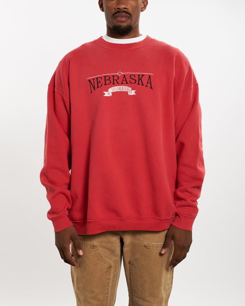 Vintage 90s NCAA Nebraska Huskers Sweatshirt <br>XL , The Real Deal , newtown, sydney, australia, thrift store, opshop, preloved, secondhand, sustainable, retro, antique, 70s, 80s, 90s, 2000s, 00s, fashion, clothing, streetwear, trendy, garment, style, boutique, store, shop, archive, sale, cheap, best, top