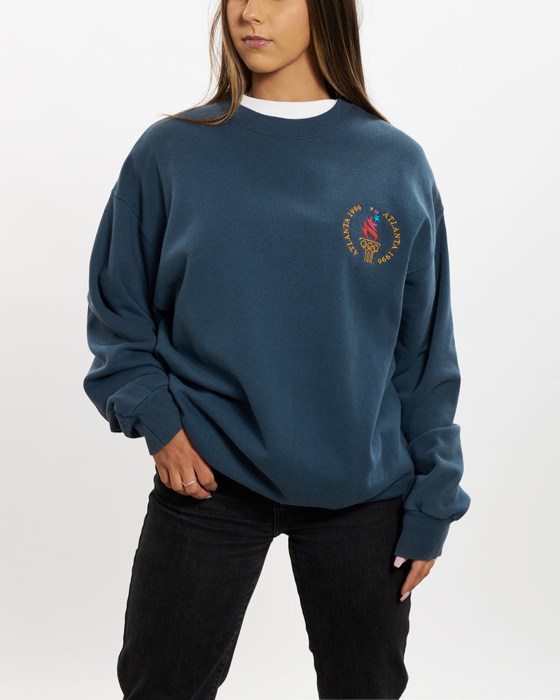 Vintage 1996 Atlanta Olympic Embroidered Sweatshirt <br>S , The Real Deal , newtown, sydney, australia, thrift store, opshop, preloved, secondhand, sustainable, retro, antique, 70s, 80s, 90s, 2000s, 00s, fashion, clothing, streetwear, trendy, garment, style, boutique, store, shop, archive, sale, cheap, best, top