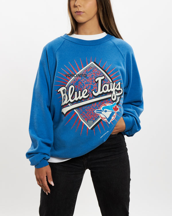 Vintage 1992 MLB Toronto Blue Jays Sweatshirt <br>XS , The Real Deal , newtown, sydney, australia, thrift store, opshop, preloved, secondhand, sustainable, retro, antique, 70s, 80s, 90s, 2000s, 00s, fashion, clothing, streetwear, trendy, garment, style, boutique, store, shop, archive, sale, cheap, best, top