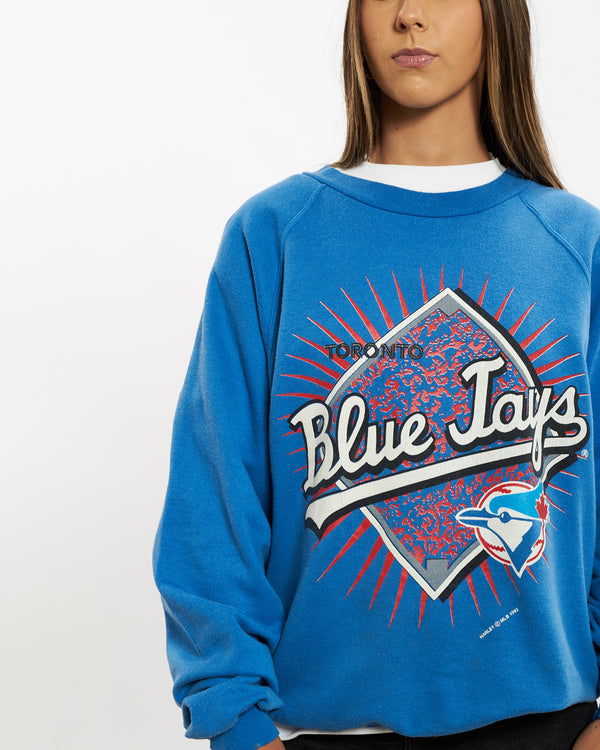 Vintage 1992 MLB Toronto Blue Jays Sweatshirt <br>XS , The Real Deal , newtown, sydney, australia, thrift store, opshop, preloved, secondhand, sustainable, retro, antique, 70s, 80s, 90s, 2000s, 00s, fashion, clothing, streetwear, trendy, garment, style, boutique, store, shop, archive, sale, cheap, best, top