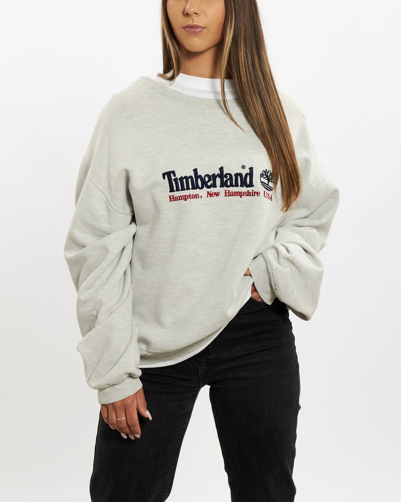 Vintage 90s Timberland Embroidered Sweatshirt <br>M , The Real Deal , newtown, sydney, australia, thrift store, opshop, preloved, secondhand, sustainable, retro, antique, 70s, 80s, 90s, 2000s, 00s, fashion, clothing, streetwear, trendy, garment, style, boutique, store, shop, archive, sale, cheap, best, top