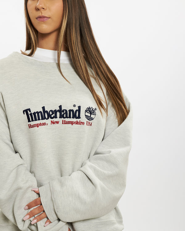 Vintage 90s Timberland Embroidered Sweatshirt <br>M , The Real Deal , newtown, sydney, australia, thrift store, opshop, preloved, secondhand, sustainable, retro, antique, 70s, 80s, 90s, 2000s, 00s, fashion, clothing, streetwear, trendy, garment, style, boutique, store, shop, archive, sale, cheap, best, top