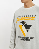 Vintage 90s Pittsburgh Penguins Sweatshirt <br>L , The Real Deal , newtown, sydney, australia, thrift store, opshop, preloved, secondhand, sustainable, retro, antique, 70s, 80s, 90s, 2000s, 00s, fashion, clothing, streetwear, trendy, garment, style, boutique, store, shop, archive, sale, cheap, best, top