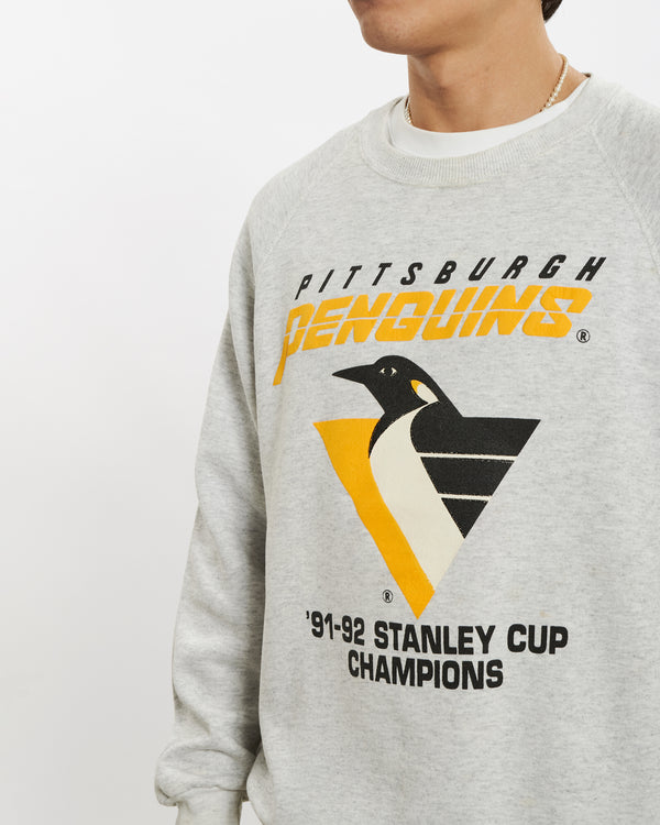 Vintage 90s Pittsburgh Penguins Sweatshirt <br>L , The Real Deal , newtown, sydney, australia, thrift store, opshop, preloved, secondhand, sustainable, retro, antique, 70s, 80s, 90s, 2000s, 00s, fashion, clothing, streetwear, trendy, garment, style, boutique, store, shop, archive, sale, cheap, best, top