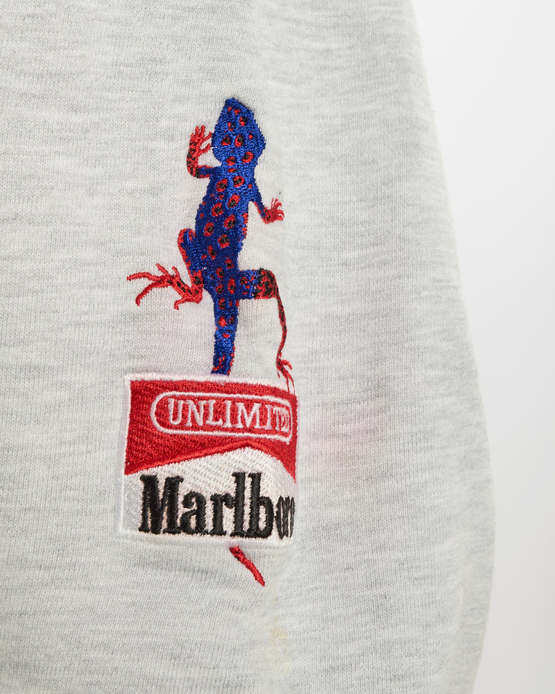 Vintage 90s Marlboro Cigarettes Embroidered Lizard Sweatshirt <br>L , The Real Deal , newtown, sydney, australia, thrift store, opshop, preloved, secondhand, sustainable, retro, antique, 70s, 80s, 90s, 2000s, 00s, fashion, clothing, streetwear, trendy, garment, style, boutique, store, shop, archive, sale, cheap, best, top