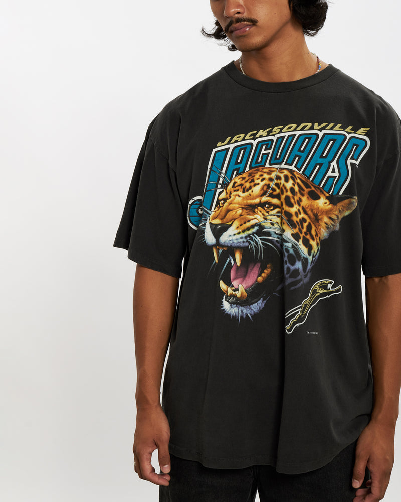 Vintage 1993 NFL Jacksonville Jaguars Tee <br>L , The Real Deal , newtown, sydney, australia, thrift store, opshop, preloved, secondhand, sustainable, retro, antique, 70s, 80s, 90s, 2000s, 00s, fashion, clothing, streetwear, trendy, garment, style, boutique, store, shop, archive, sale, cheap, best, top