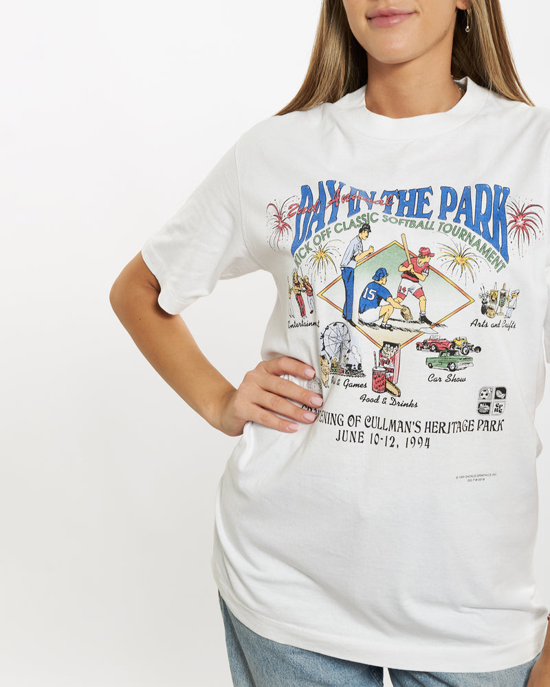 Vintage 1994 2nd Annual 'Day In The Park' Tee <br>M , The Real Deal , newtown, sydney, australia, thrift store, opshop, preloved, secondhand, sustainable, retro, antique, 70s, 80s, 90s, 2000s, 00s, fashion, clothing, streetwear, trendy, garment, style, boutique, store, shop, archive, sale, cheap, best, top