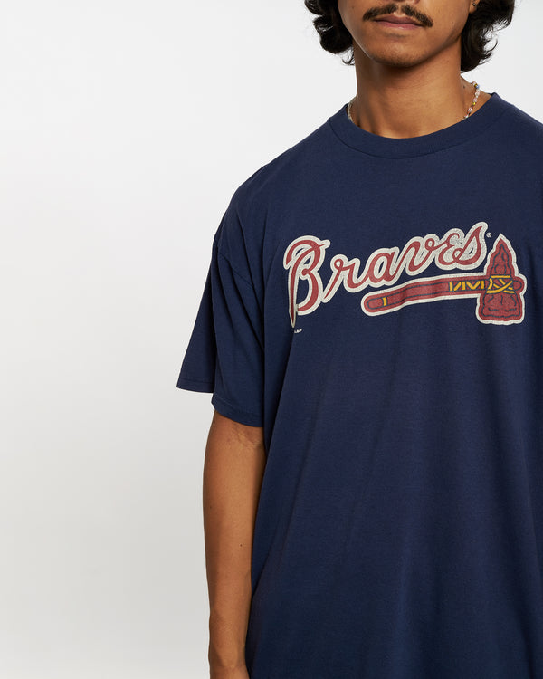 Vintage 90s MLB Atlanta Braves Tee <br>L , The Real Deal , newtown, sydney, australia, thrift store, opshop, preloved, secondhand, sustainable, retro, antique, 70s, 80s, 90s, 2000s, 00s, fashion, clothing, streetwear, trendy, garment, style, boutique, store, shop, archive, sale, cheap, best, top