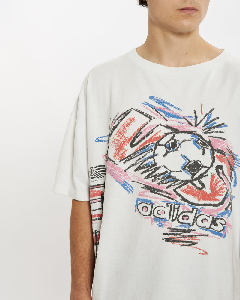 Vintage 1994 Adidas USA World Cup Tee <br>M , The Real Deal , newtown, sydney, australia, thrift store, opshop, preloved, secondhand, sustainable, retro, antique, 70s, 80s, 90s, 2000s, 00s, fashion, clothing, streetwear, trendy, garment, style, boutique, store, shop, archive, sale, cheap, best, top