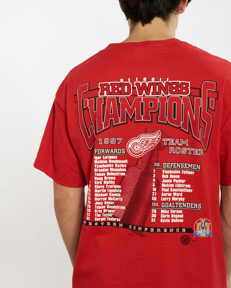 Vintage 1997 NHL Detroit Red Wings Tee <br>L , The Real Deal , newtown, sydney, australia, thrift store, opshop, preloved, secondhand, sustainable, retro, antique, 70s, 80s, 90s, 2000s, 00s, fashion, clothing, streetwear, trendy, garment, style, boutique, store, shop, archive, sale, cheap, best, top