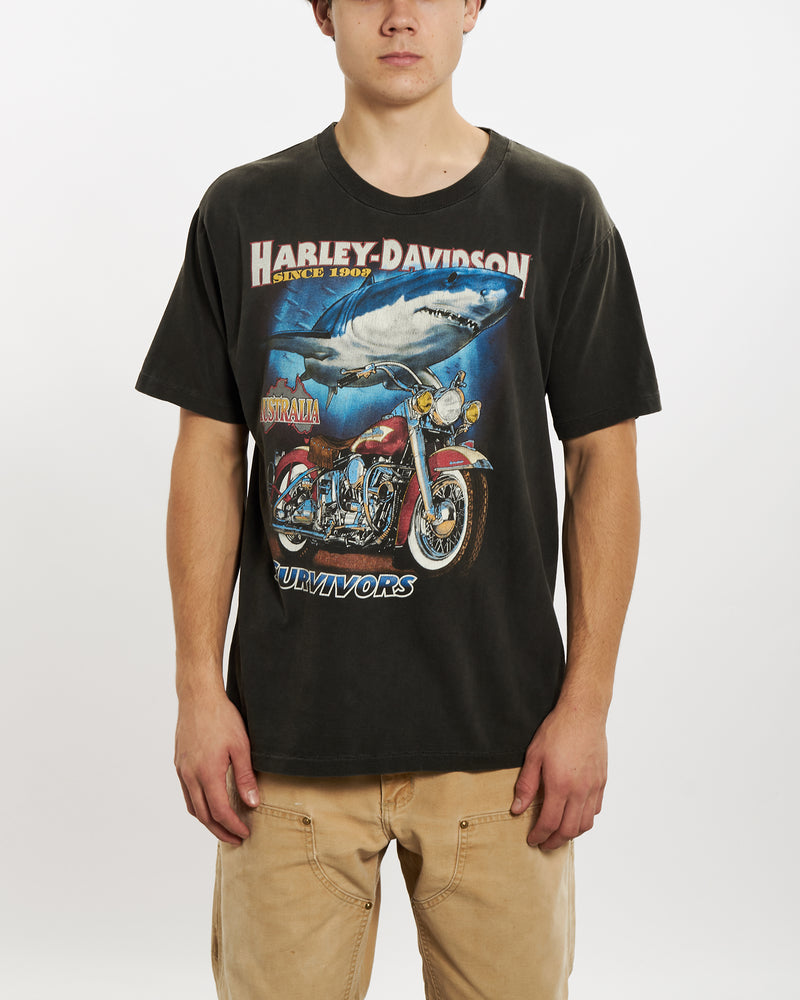 Vintage 90s Harley Davidson Tee <br>M , The Real Deal , newtown, sydney, australia, thrift store, opshop, preloved, secondhand, sustainable, retro, antique, 70s, 80s, 90s, 2000s, 00s, fashion, clothing, streetwear, trendy, garment, style, boutique, store, shop, archive, sale, cheap, best, top