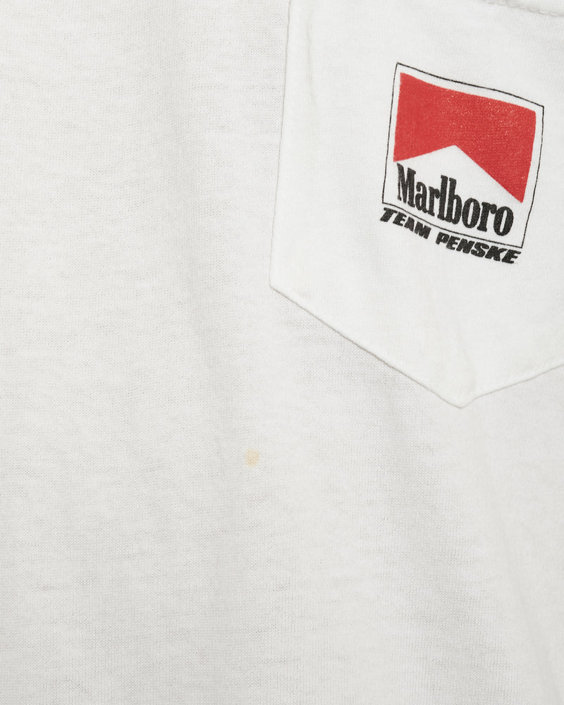 Vintage 90s Marlboro Cigarettes Pocket Tee <br>L , The Real Deal , newtown, sydney, australia, thrift store, opshop, preloved, secondhand, sustainable, retro, antique, 70s, 80s, 90s, 2000s, 00s, fashion, clothing, streetwear, trendy, garment, style, boutique, store, shop, archive, sale, cheap, best, top