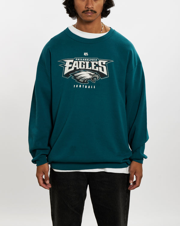 Vintage 90s NFL Philadelphia Eagles Sweatshirt <br>L , The Real Deal , newtown, sydney, australia, thrift store, opshop, preloved, secondhand, sustainable, retro, antique, 70s, 80s, 90s, 2000s, 00s, fashion, clothing, streetwear, trendy, garment, style, boutique, store, shop, archive, sale, cheap, best, top