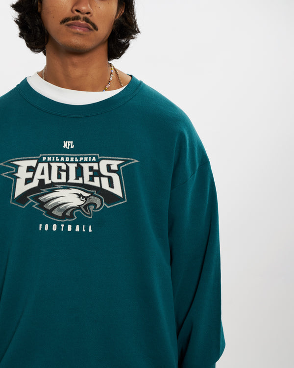 Vintage 90s NFL Philadelphia Eagles Sweatshirt <br>L , The Real Deal , newtown, sydney, australia, thrift store, opshop, preloved, secondhand, sustainable, retro, antique, 70s, 80s, 90s, 2000s, 00s, fashion, clothing, streetwear, trendy, garment, style, boutique, store, shop, archive, sale, cheap, best, top