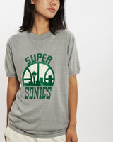 Vintage 70s NBA Seattle SuperSonics Tee <br>M , The Real Deal , newtown, sydney, australia, thrift store, opshop, preloved, secondhand, sustainable, retro, antique, 70s, 80s, 90s, 2000s, 00s, fashion, clothing, streetwear, trendy, garment, style, boutique, store, shop, archive, sale, cheap, best, top