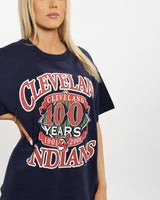 Vintage MLB Cleveland Indians Tee <br>M , The Real Deal , newtown, sydney, australia, thrift store, opshop, preloved, secondhand, sustainable, retro, antique, 70s, 80s, 90s, 2000s, 00s, fashion, clothing, streetwear, trendy, garment, style, boutique, store, shop, archive, sale, cheap, best, top