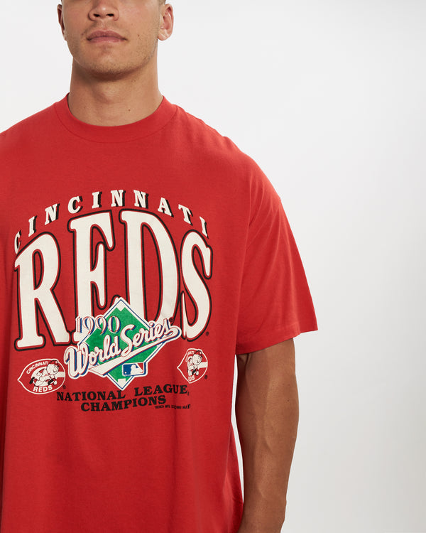 Vintage 1990 MLB Cincinnati Reds Tee <br>XL , The Real Deal , newtown, sydney, australia, thrift store, opshop, preloved, secondhand, sustainable, retro, antique, 70s, 80s, 90s, 2000s, 00s, fashion, clothing, streetwear, trendy, garment, style, boutique, store, shop, archive, sale, cheap, best, top