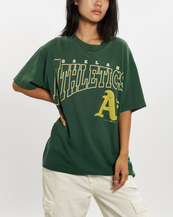 Vintage 1998 MLB Oakland Athletics Tee <br>M , The Real Deal , newtown, sydney, australia, thrift store, opshop, preloved, secondhand, sustainable, retro, antique, 70s, 80s, 90s, 2000s, 00s, fashion, clothing, streetwear, trendy, garment, style, boutique, store, shop, archive, sale, cheap, best, top