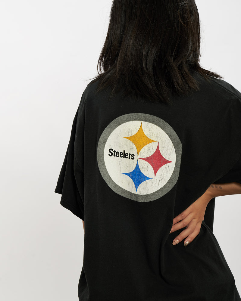 Vintage 90s Nike NFL Pittsburgh Steelers Tee <br>L , The Real Deal , newtown, sydney, australia, thrift store, opshop, preloved, secondhand, sustainable, retro, antique, 70s, 80s, 90s, 2000s, 00s, fashion, clothing, streetwear, trendy, garment, style, boutique, store, shop, archive, sale, cheap, best, top